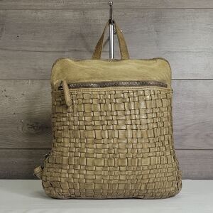 Villenca Holland for Anthroplogie Greenish Woven Tan Backpack